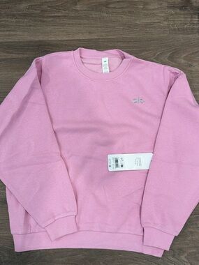 Alo Candy Heart Pink Crewneck & Straight Leg Set Size Medium